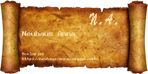 Neuhaus Anna névjegykártya